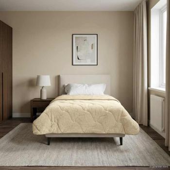 Winterbettdecke 135 x 220 cm Winter Creme Atmungsaktiv
