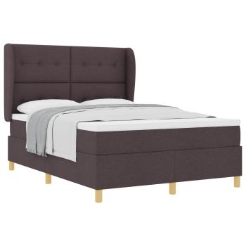 Boxspringbett mit Kopfteil Dunkelbraun 200 x 160 cm Stoff