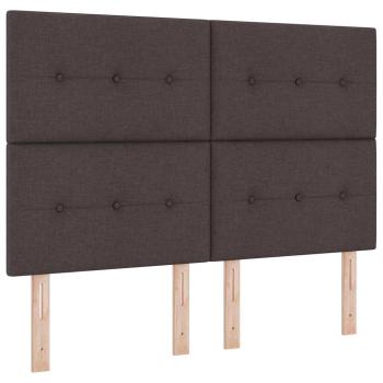Boxspringbett mit Kopfteil Dunkelbraun 200 x 160 cm Stoff