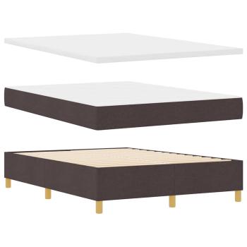 Boxspringbett mit Kopfteil Dunkelbraun 160 x 200 cm Stoff