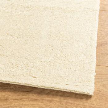 Mittlerer Flor weicher und waschbarer Teppich HUARTE Creme