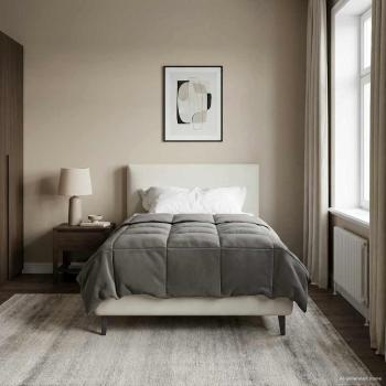 ARDEBO.de - Ganzjahresbettdecke 135 x 220 cm 4 Jahreszeiten Hellgrau