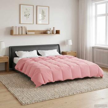ARDEBO.de - Ganzjahresbettdecke 200 x 240 cm 4 Jahreszeiten Rosa
