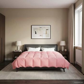 Ganzjahresbettdecke 200 x 240 cm 4 Jahreszeiten Rosa