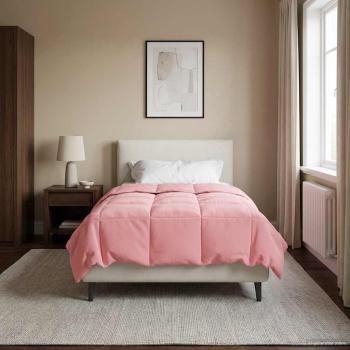 Ganzjahresbettdecke 135 x 220 cm 4 Jahreszeiten Rosa
