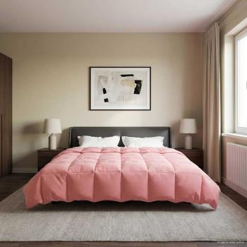 Ganzjahresbettdecke 200 x 220 cm 4 Jahreszeiten Rosa