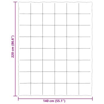 Winterbettdecke Gepolstert Dunkelblau 140 x 220 cm Mikrofaser