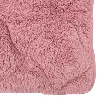 Sommerdecke Rosa 140 x 220 cm Mikrofaser und Teddy-Fleece