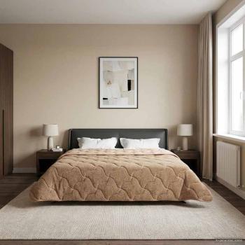 ARDEBO.de - Sommerdecke 220 x 260 cm Sommer Taupe Atmungsaktiv