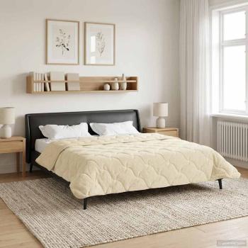 Sommerdecke 200 x 220 cm Sommer Creme Atmungsaktiv