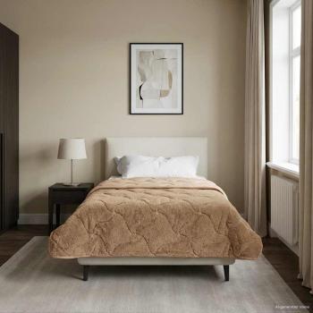 Winterbettdecke 155 x 220 cm Winter Taupe Atmungsaktiv