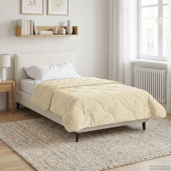 ARDEBO.de - Winterbettdecke 155 x 220 cm Winter Creme Atmungsaktiv