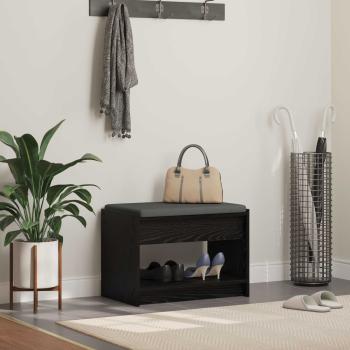 ARDEBO.de - Flurbank Schwarz Eichen-Optik 63 x 38 x 45 cm