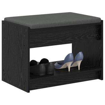 Flurbank Schwarz Eichen-Optik 63 x 38 x 45 cm