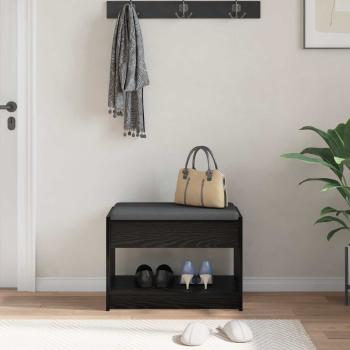 Flurbank Schwarz Eichen-Optik 63 x 38 x 45 cm