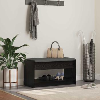 ARDEBO.de - Flurbank Schwarz Eichen-Optik 83 x 38 x 45 cm