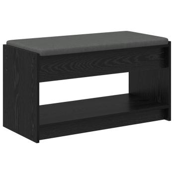 Flurbank Schwarz Eichen-Optik 83 x 38 x 45 cm