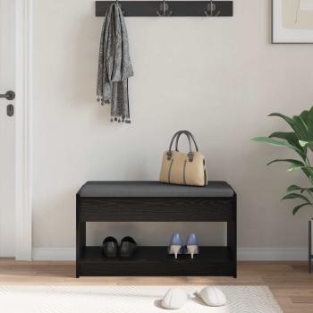 Flurbank Schwarz Eichen-Optik 83 x 38 x 45 cm