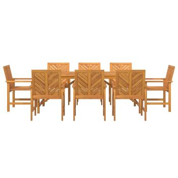 Garten Essgruppe 9 pcs Braun Massivholz Akazie