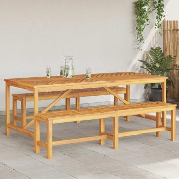Garten Essgruppe 3 Stk. Braun Massivholz Akazie