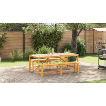 Garten Essgruppe 3 Stk. Braun Massivholz Akazie