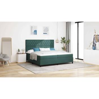 Boxspringbett mit Matratze Dunkelgrün 200 x 200 cm Samt