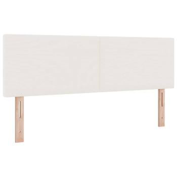 LED Boxspringbett Creme und Weiß 140 x 190 cm Cordstoff