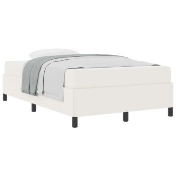Bettrahmen mit Matratze Creme 120 x 190 cm Stoff