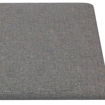 Wandkopfteilen 12 Stk. 30 x 15 cm Hellgrau Stoff