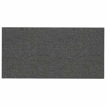 Wandkopfteilen 12 Stk. 30 x 15 cm Dunkelgrau Stoff