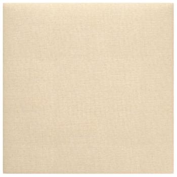 Wandkopfteilen 12 Stk. 30 x 30 cm Creme Stoff