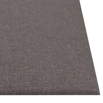 Wandkopfteilen 12 Stk. 30 x 30 cm Hellgrau Stoff