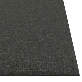 Wandkopfteilen 12 Stk. 30 x 30 cm Dunkelgrau Stoff