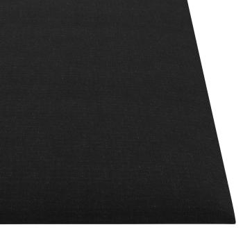 Wandkopfteilen 12 Stk. 30 x 30 cm Schwarz Stoff