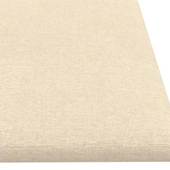 Wandkopfteilen 12 Stk. 60 x 15 cm Creme Stoff