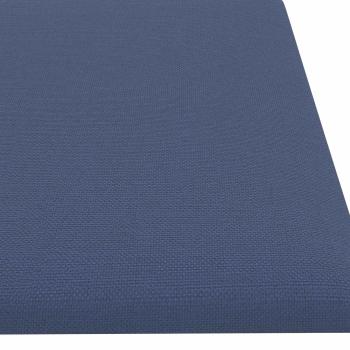Wandkopfteilen 12 Stk. 60 x 15 cm Blau Stoff