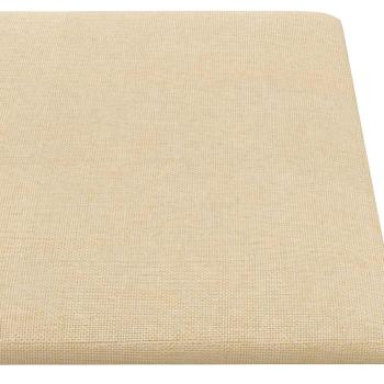 Wandkopfteilen 12 Stk. 60 x 30 cm Creme Stoff