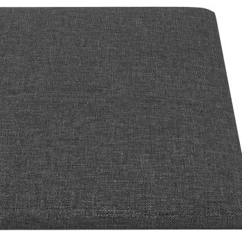 Wandkopfteilen 12 Stk. 60 x 30 cm Dunkelgrau Stoff