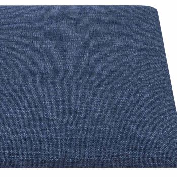 Wandkopfteilen 12 Stk. 60 x 30 cm Blau Stoff