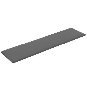Wandkopfteilen 12 Stk. 60 x 15 cm Hellgrau Stoff
