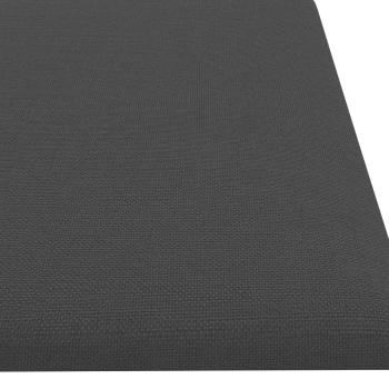 Wandkopfteilen 12 Stk. 60 x 15 cm Dunkelgrau Stoff