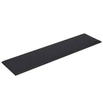 Wandkopfteilen 12 Stk. 60 x 15 cm Schwarz Stoff