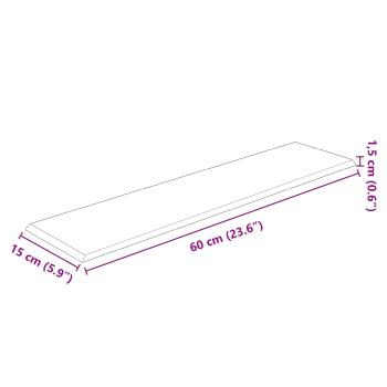 Wandkopfteilen 12 Stk. 60 x 15 cm Schwarz Stoff