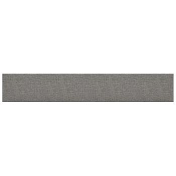 Wandkopfteilen 12 Stk. 90 x 15 cm Hellgrau Stoff