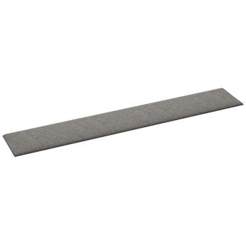 Wandkopfteilen 12 Stk. 90 x 15 cm Hellgrau Stoff