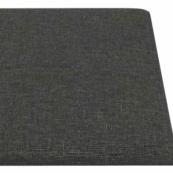 Wandkopfteilen 12 Stk. 90 x 15 cm Dunkelgrau Stoff