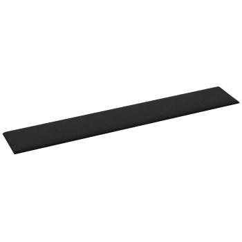 Wandkopfteilen 12 Stk. 90 x 15 cm Schwarz Stoff