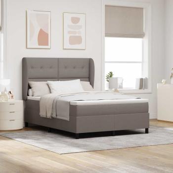 ARDEBO.de - Boxspringbett mit Matratze Taupe 160 x 200 cm Stoff