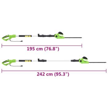 Elektrische Teleskopstangen-Heckenschere 41 cm 550 W