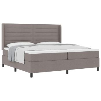 Boxspringbett mit Matratze Taupe 200 x 200 cm Stoff